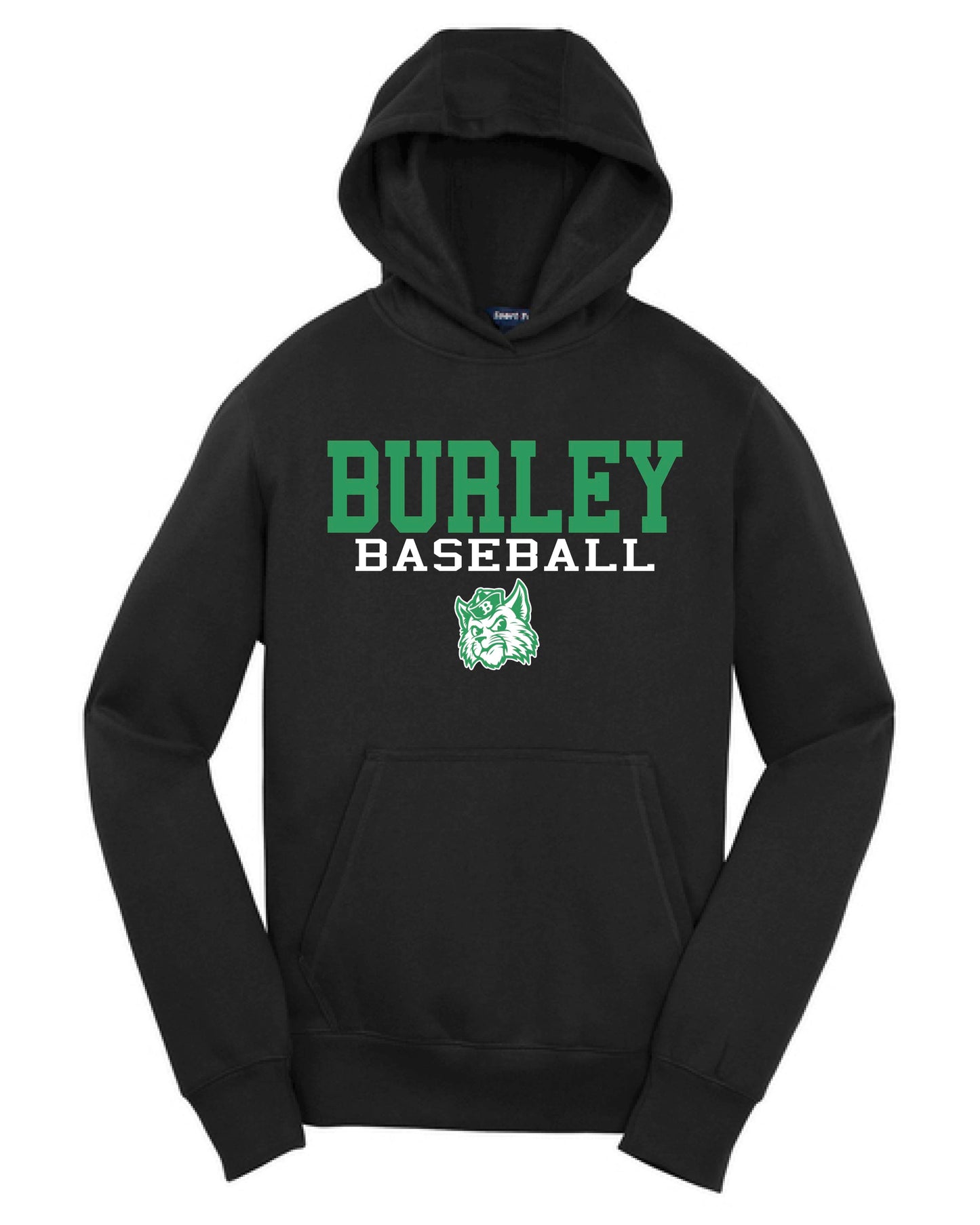 Burley High School Baseball - Bobcat Logo - Sport-Tek® Youth Pullover Hooded Sweatshirt