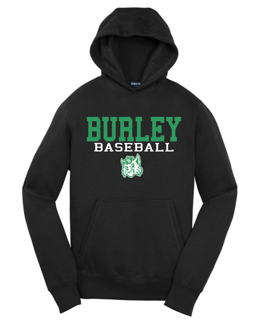 Burley High School Baseball - Bobcat Logo - Sport-Tek® Youth Pullover Hooded Sweatshirt