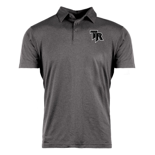 Thunder Ridge Football - Black TR - Heather Charcoal Polo