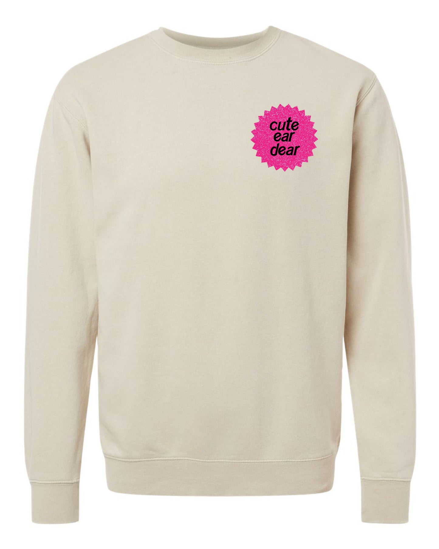 Drop Piercing - Cute Ear Dear (Barbie) - Pigment Crewneck