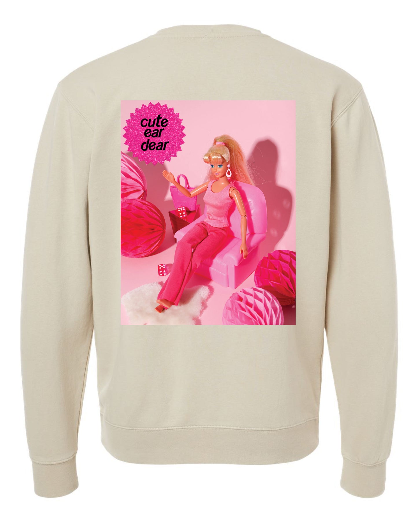 Drop Piercing - Cute Ear Dear (Barbie) - Pigment Crewneck