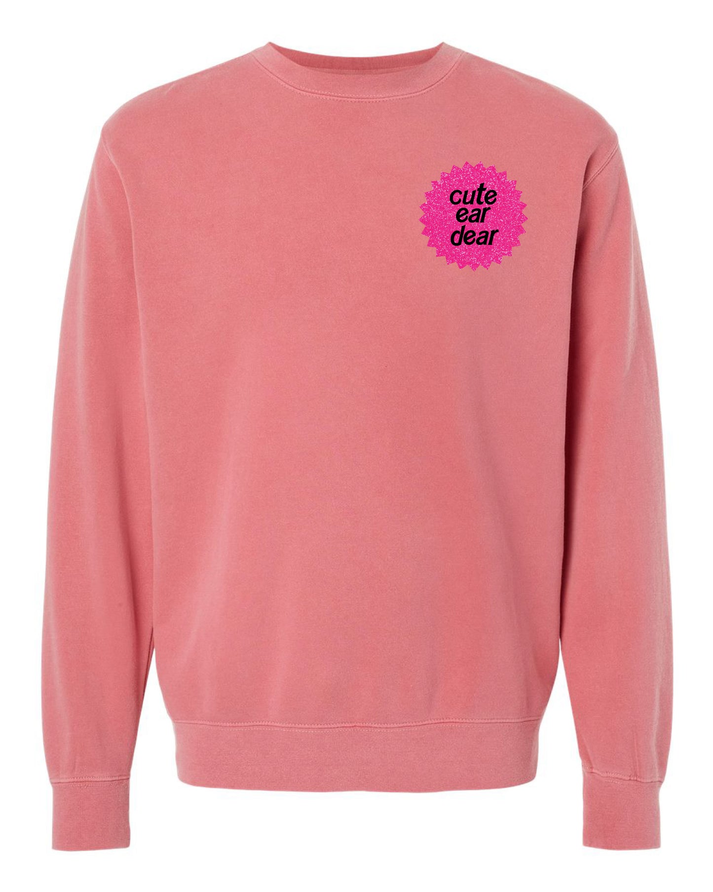 Drop Piercing - Cute Ear Dear (Barbie) - Pigment Crewneck