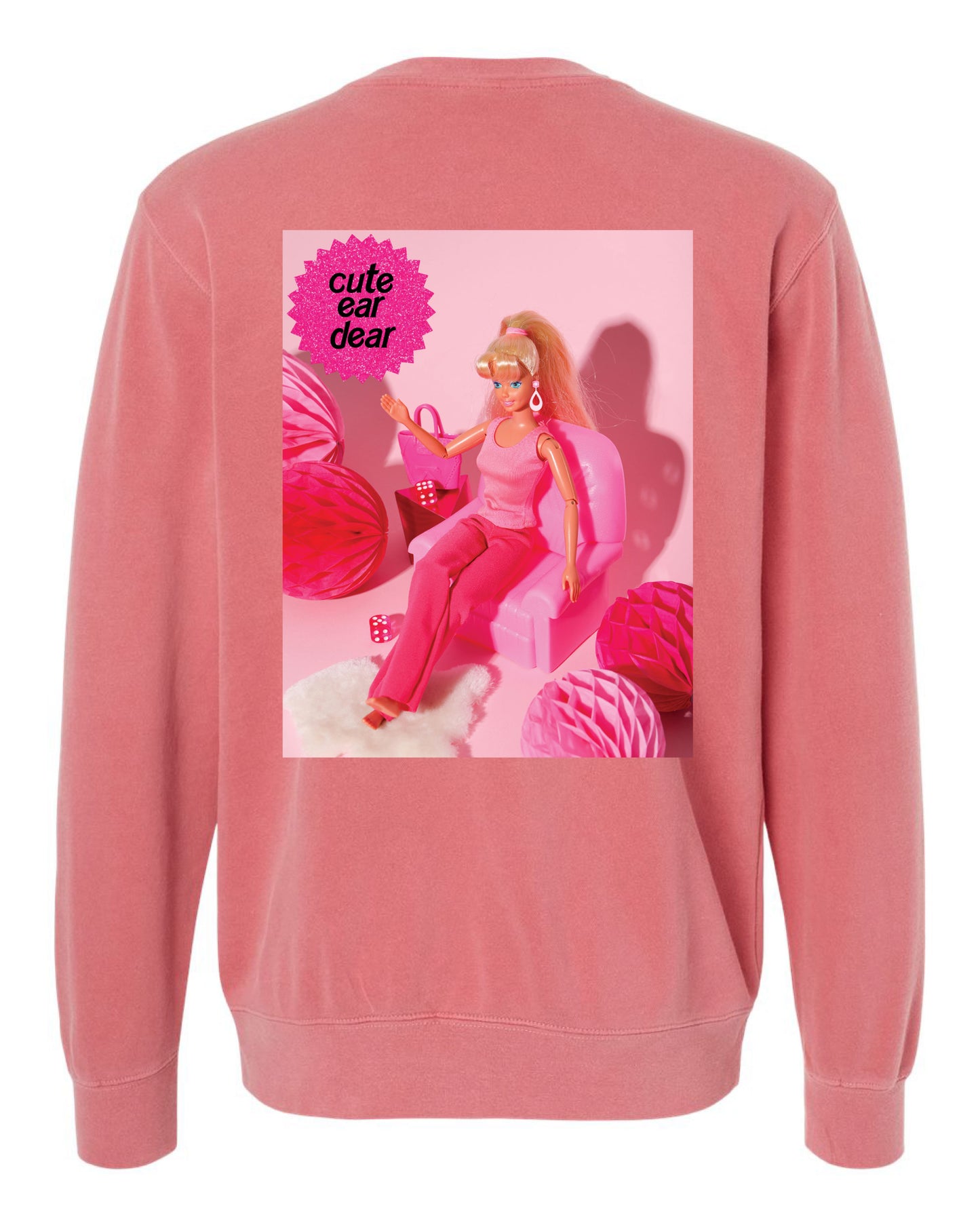 Drop Piercing - Cute Ear Dear (Barbie) - Pigment Crewneck