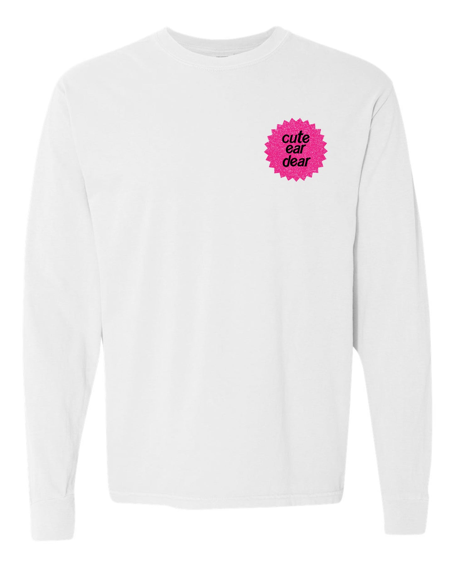 Drop Piercing - Cute Ear Dear (Barbie) - Long Sleeve Comfort Colors Tee