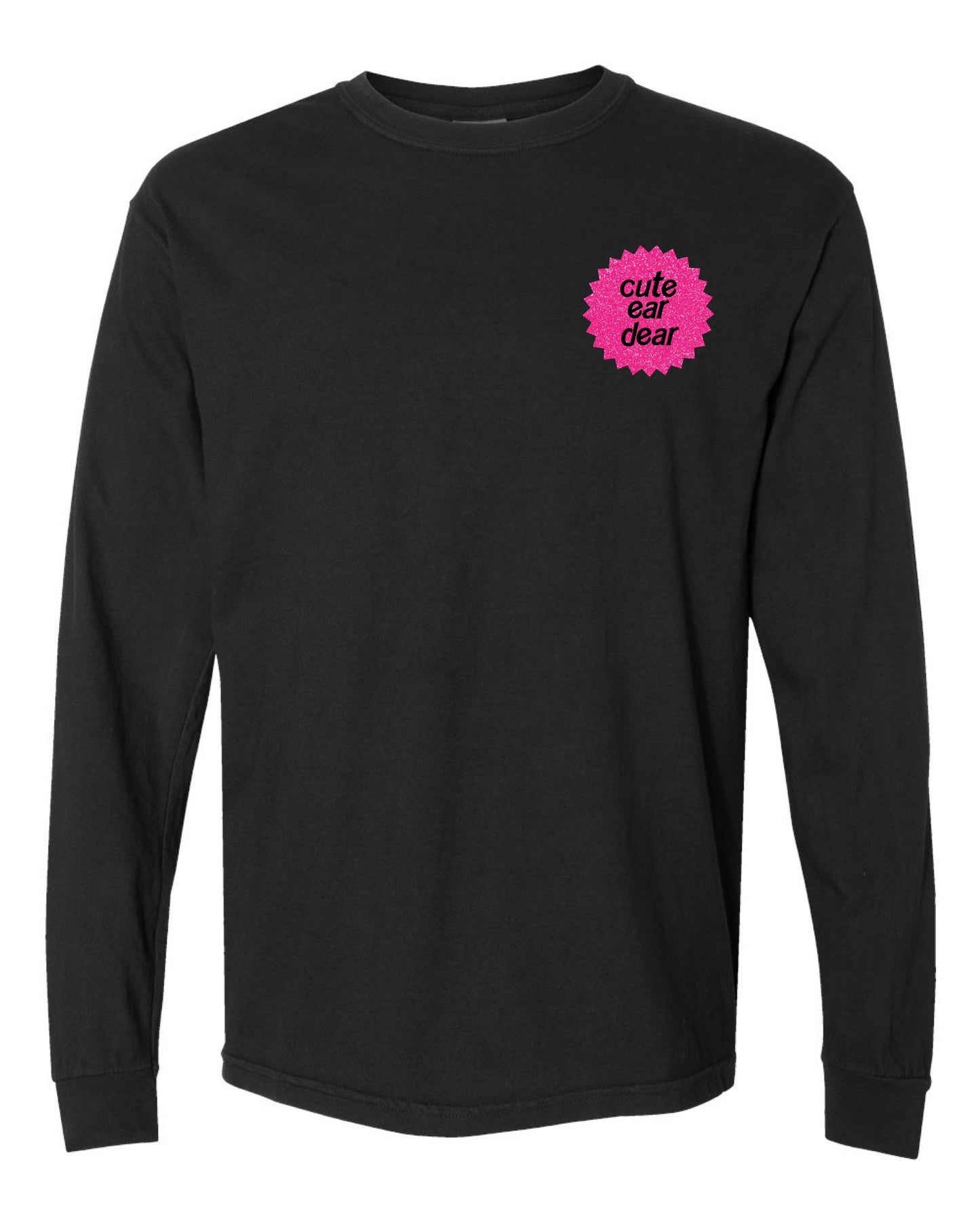 Drop Piercing - Cute Ear Dear (Barbie) - Long Sleeve Comfort Colors Tee