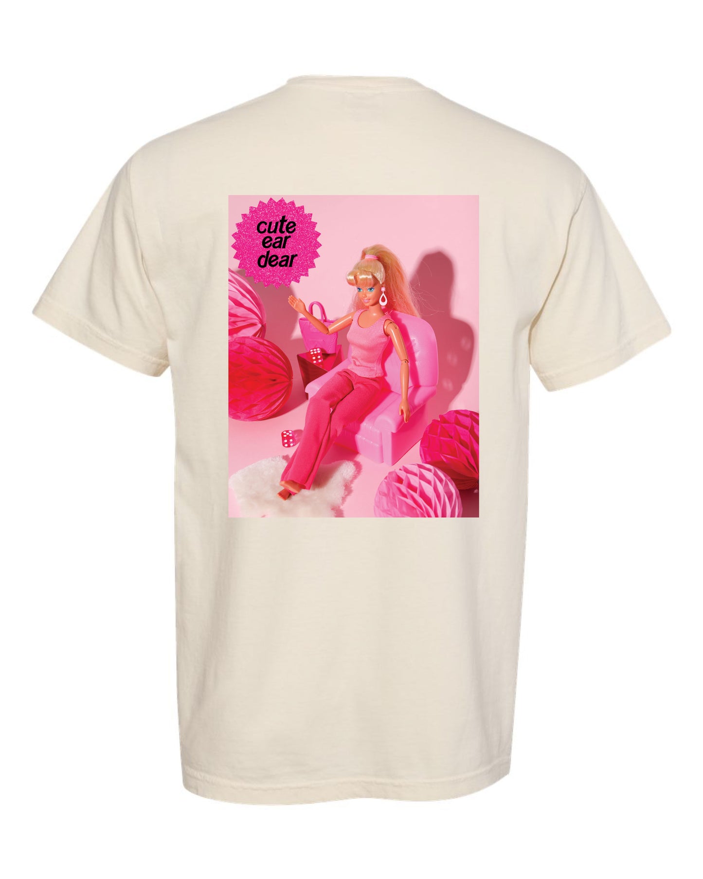 Drop Piercing - Cute Ear Dear (Barbie) - Comfort Colors Tee