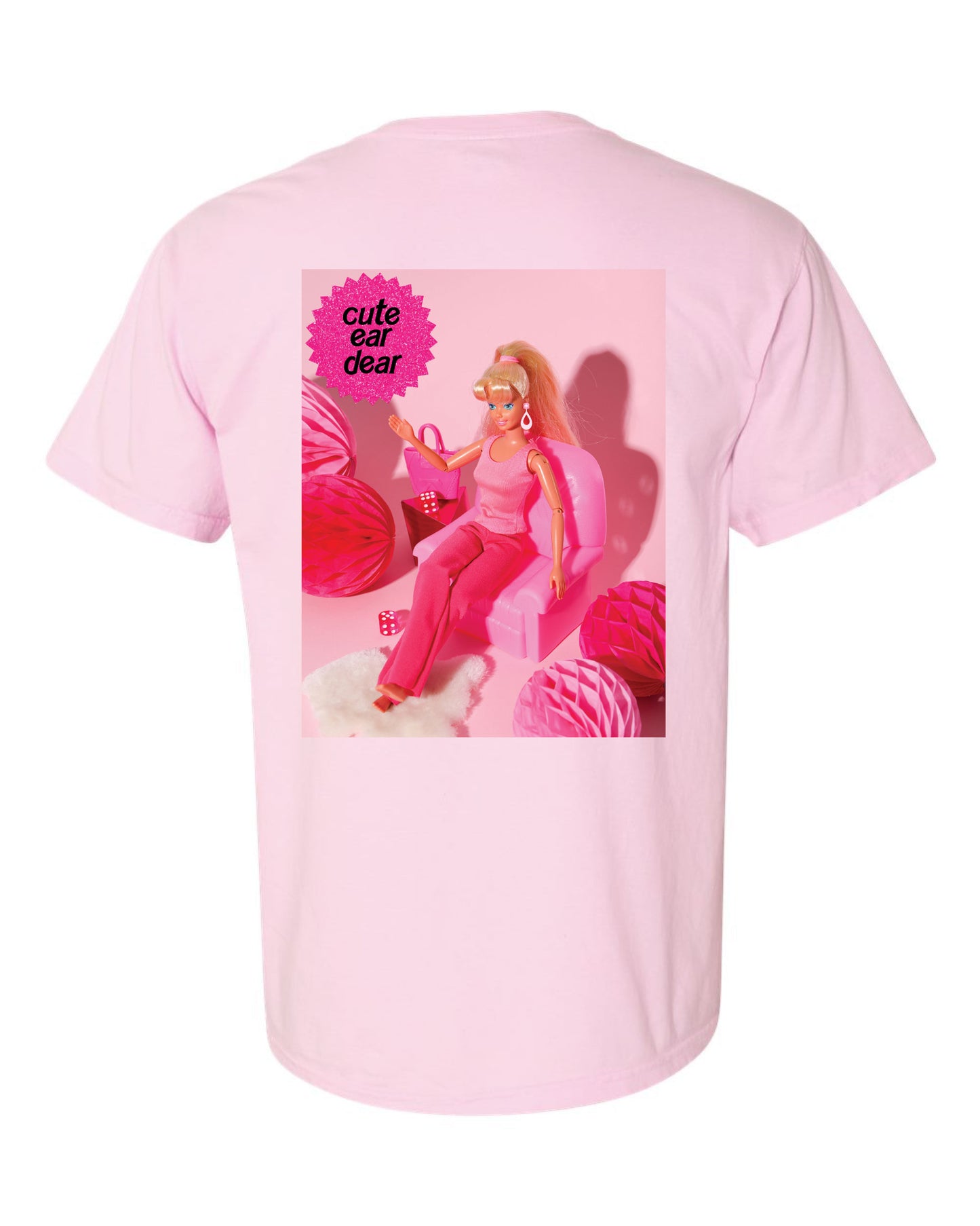 Drop Piercing - Cute Ear Dear (Barbie) - Comfort Colors Tee