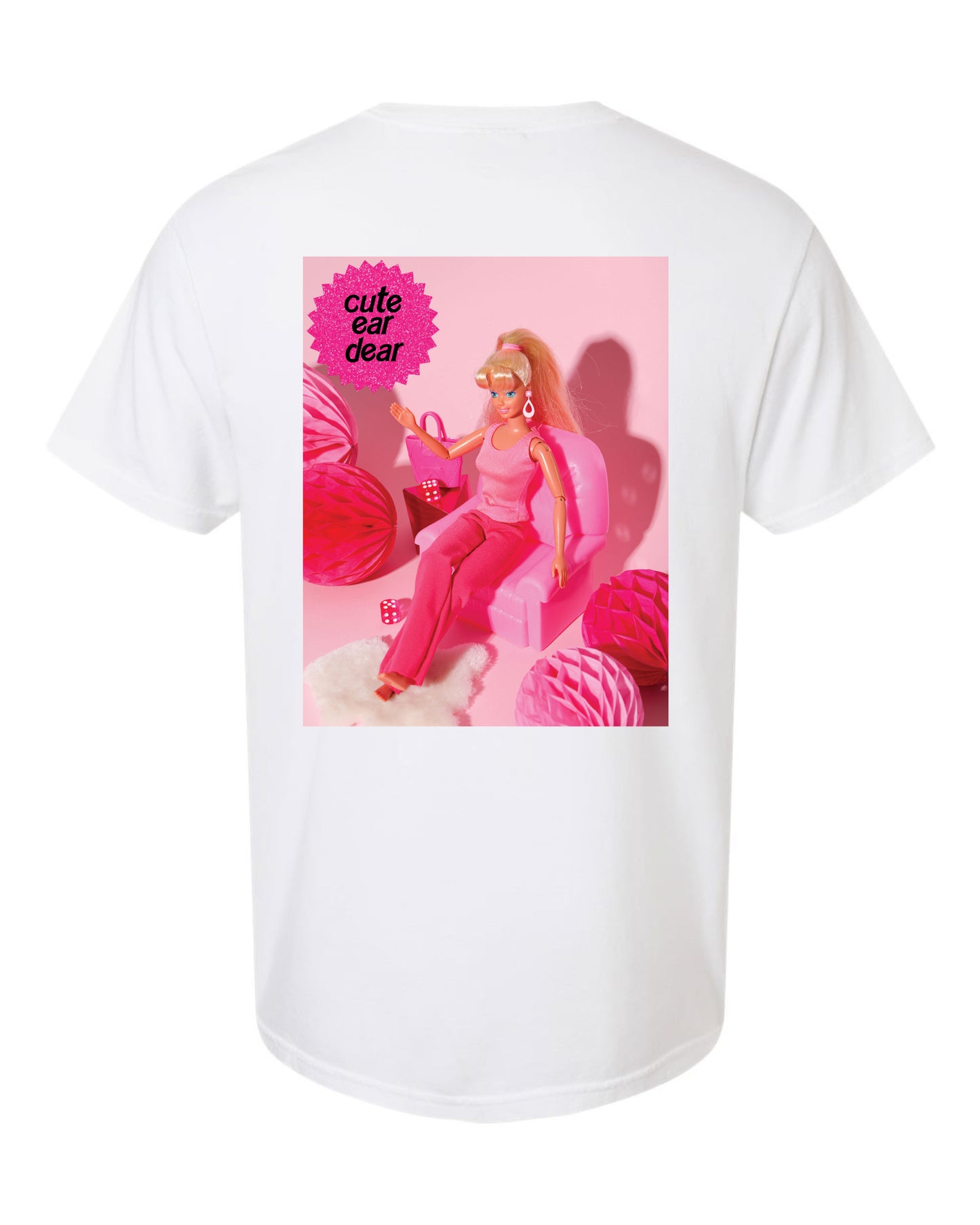 Drop Piercing - Cute Ear Dear (Barbie) - Comfort Colors Tee