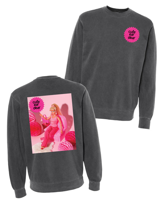 Drop Piercing - Cute Ear Dear (Barbie) - Pigment Crewneck