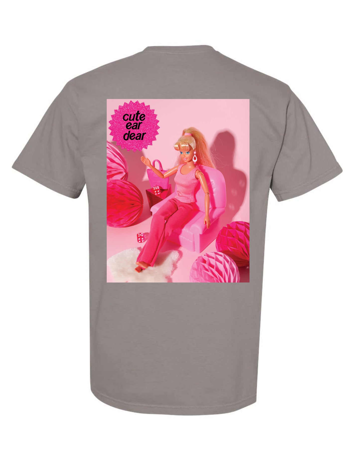 Drop Piercing - Cute Ear Dear (Barbie) - Comfort Colors Tee