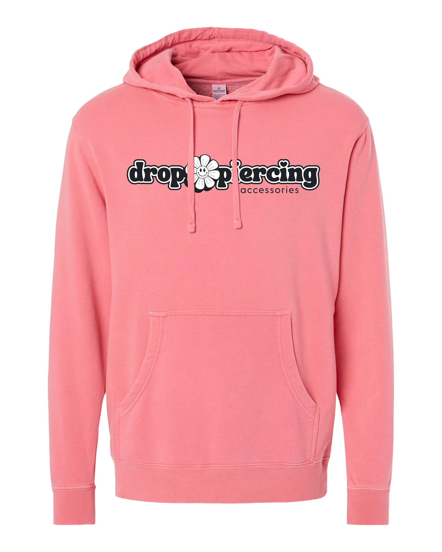Drop Piercing - Listen, Life is Hard, Get Yourself a Silly Little Piercing (Black & White Design) - Pigment Hoodie