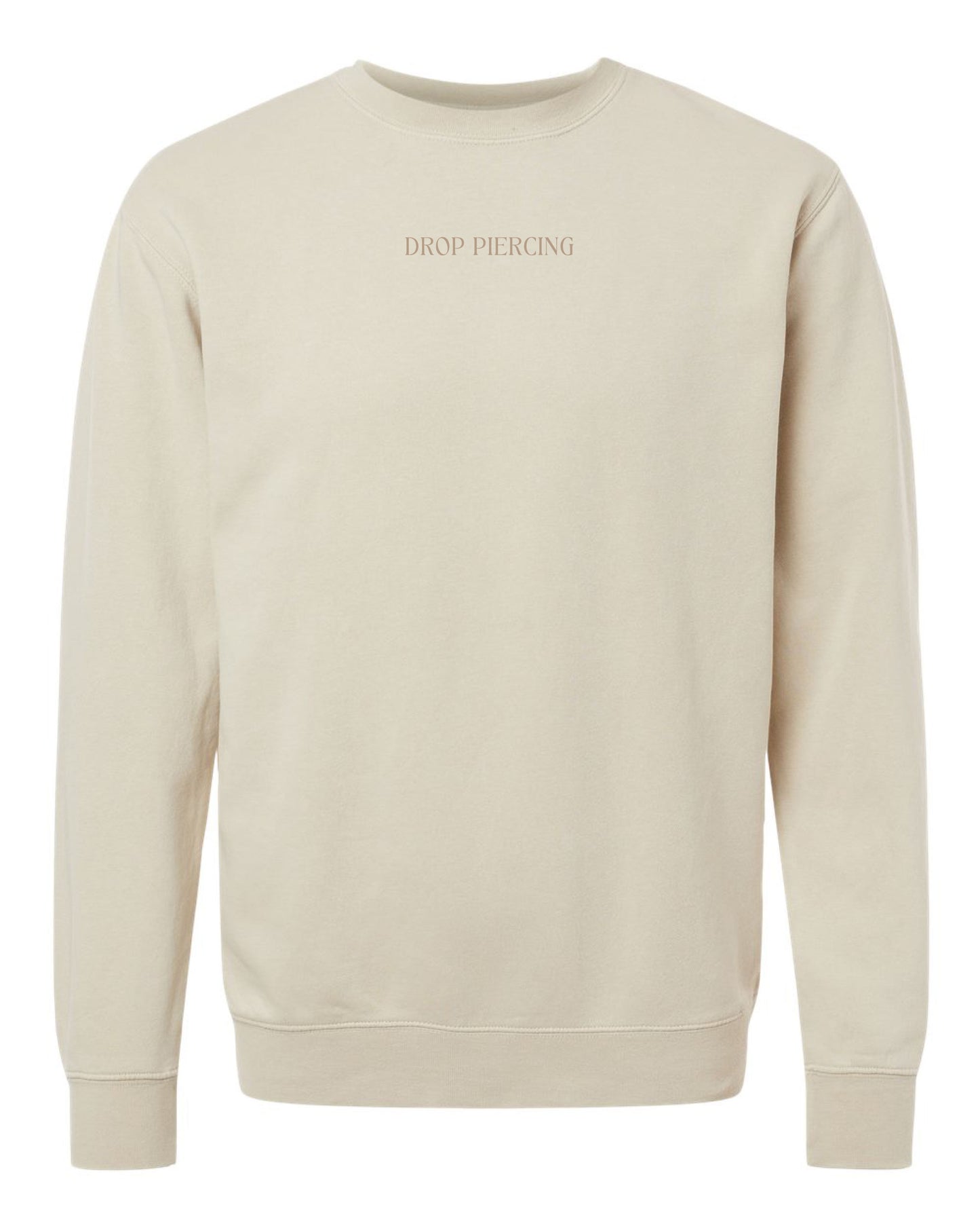 Embroidered Drop Piercing - Flower Gun - Pigment Crewneck