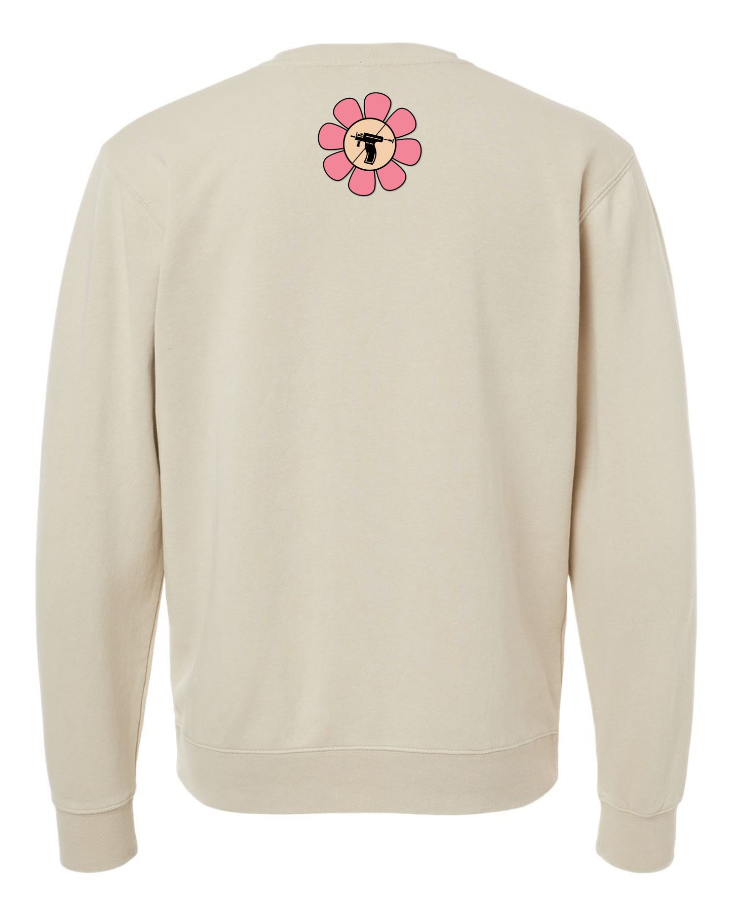 Embroidered Drop Piercing - Flower Gun - Pigment Crewneck