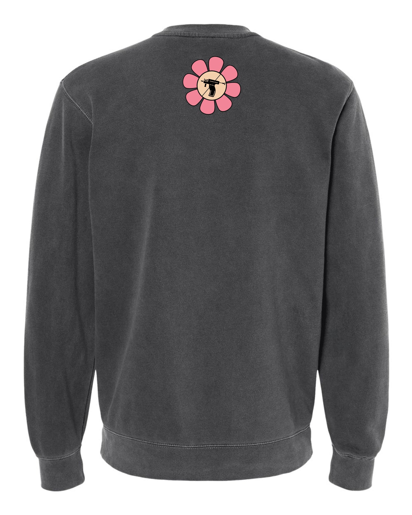 Embroidered Drop Piercing - Flower Gun - Pigment Crewneck