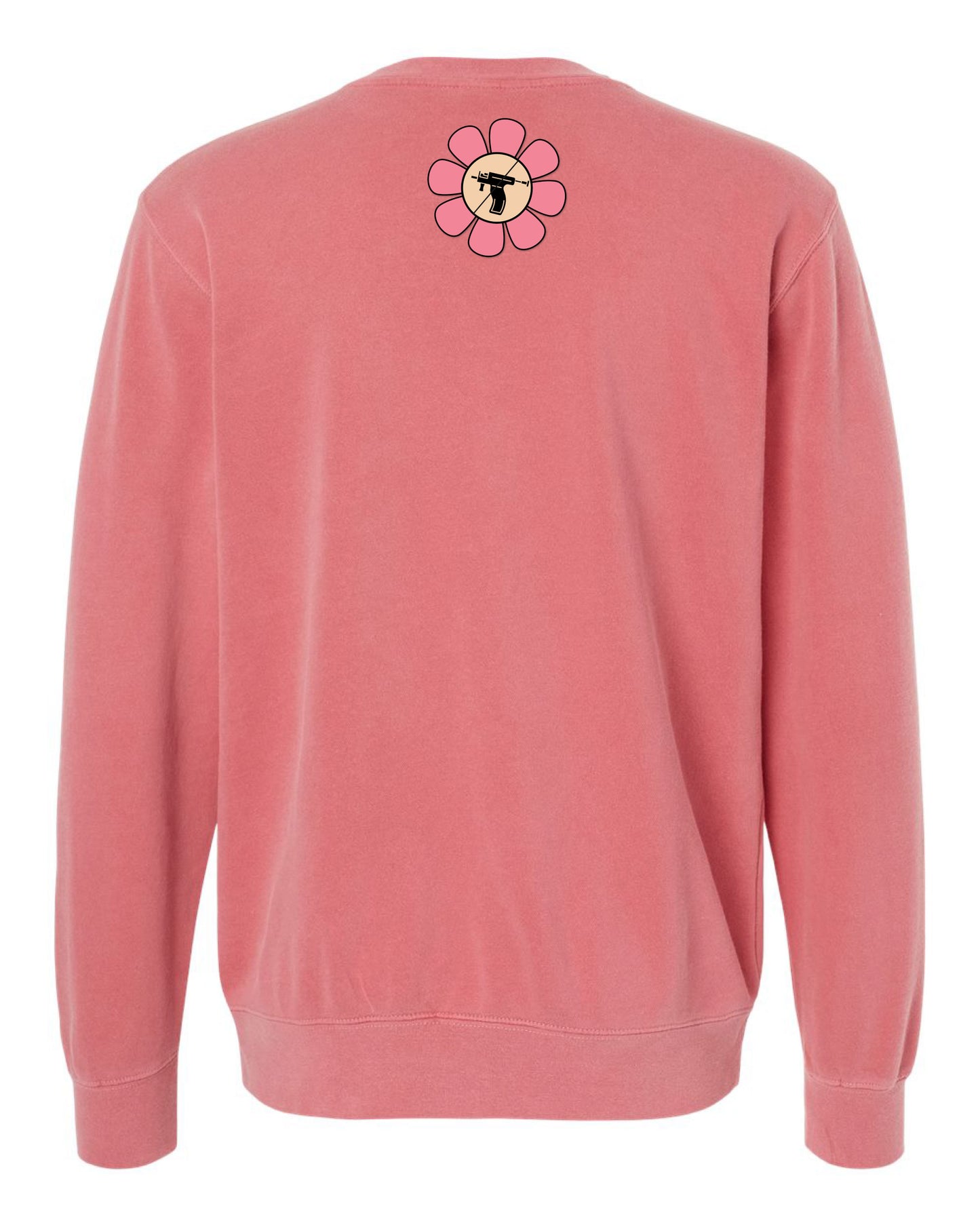 Embroidered Drop Piercing - Flower Gun - Pigment Crewneck