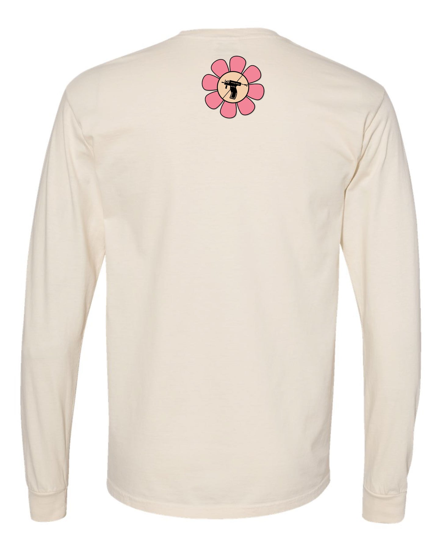 Embroidered Drop Piercing - Flower Gun - Long Sleeve Comfort Colors Tee