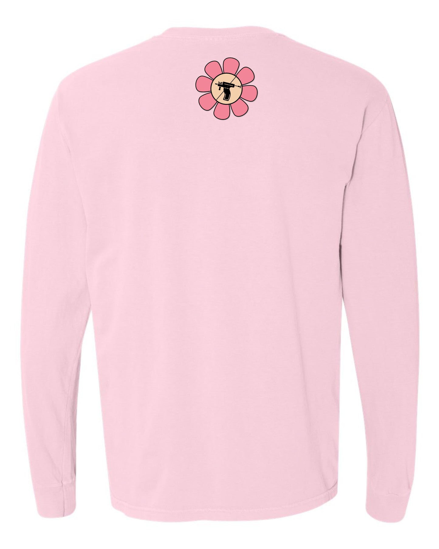 Embroidered Drop Piercing - Flower Gun - Long Sleeve Comfort Colors Tee
