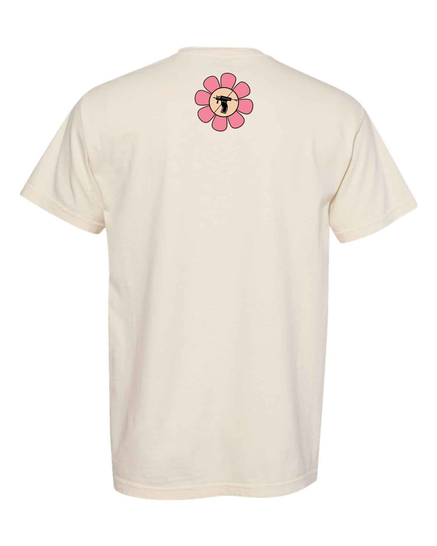 Embroidered Drop Piercing - Flower Gun - Comfort Colors Tee