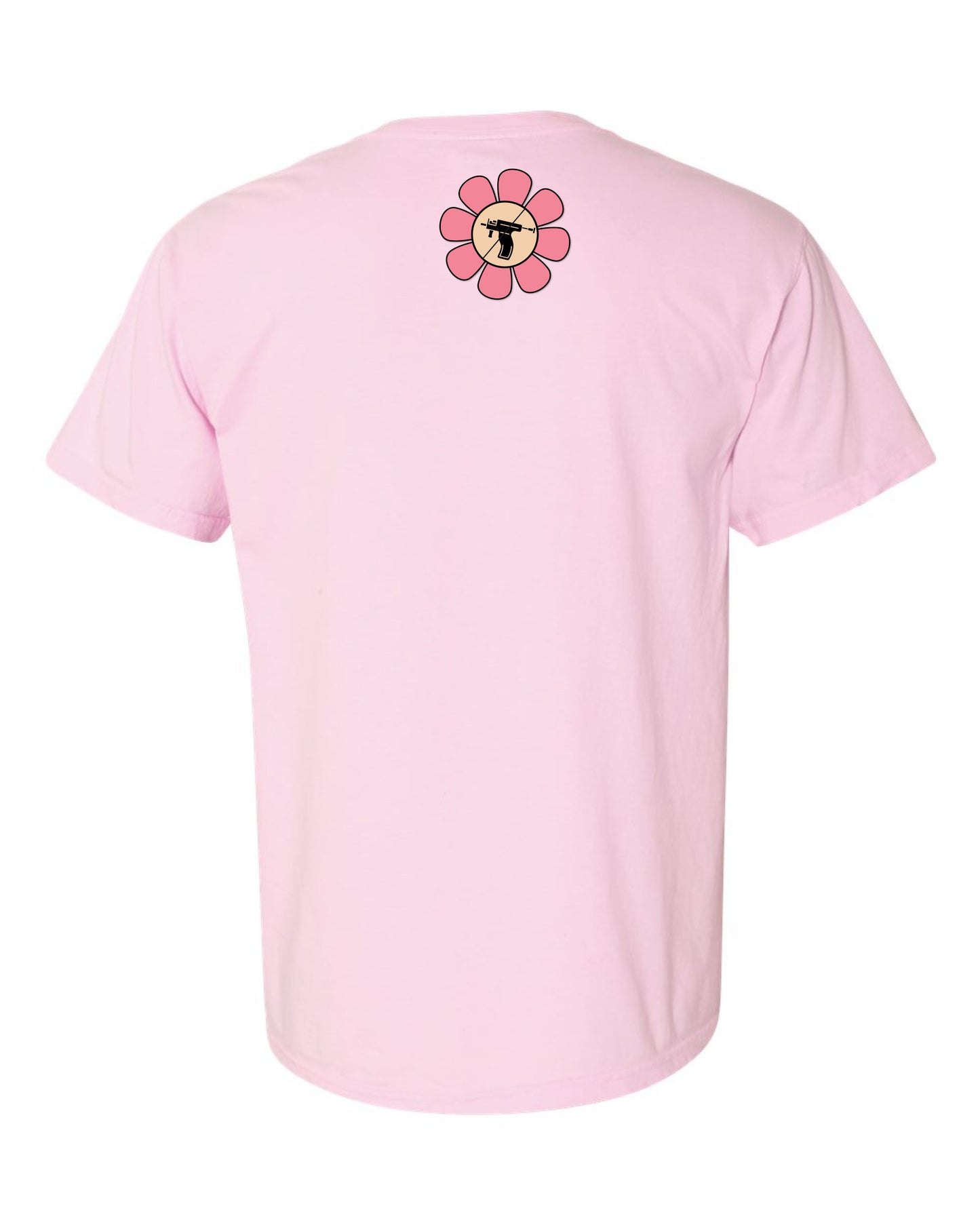 Embroidered Drop Piercing - Flower Gun - Comfort Colors Tee