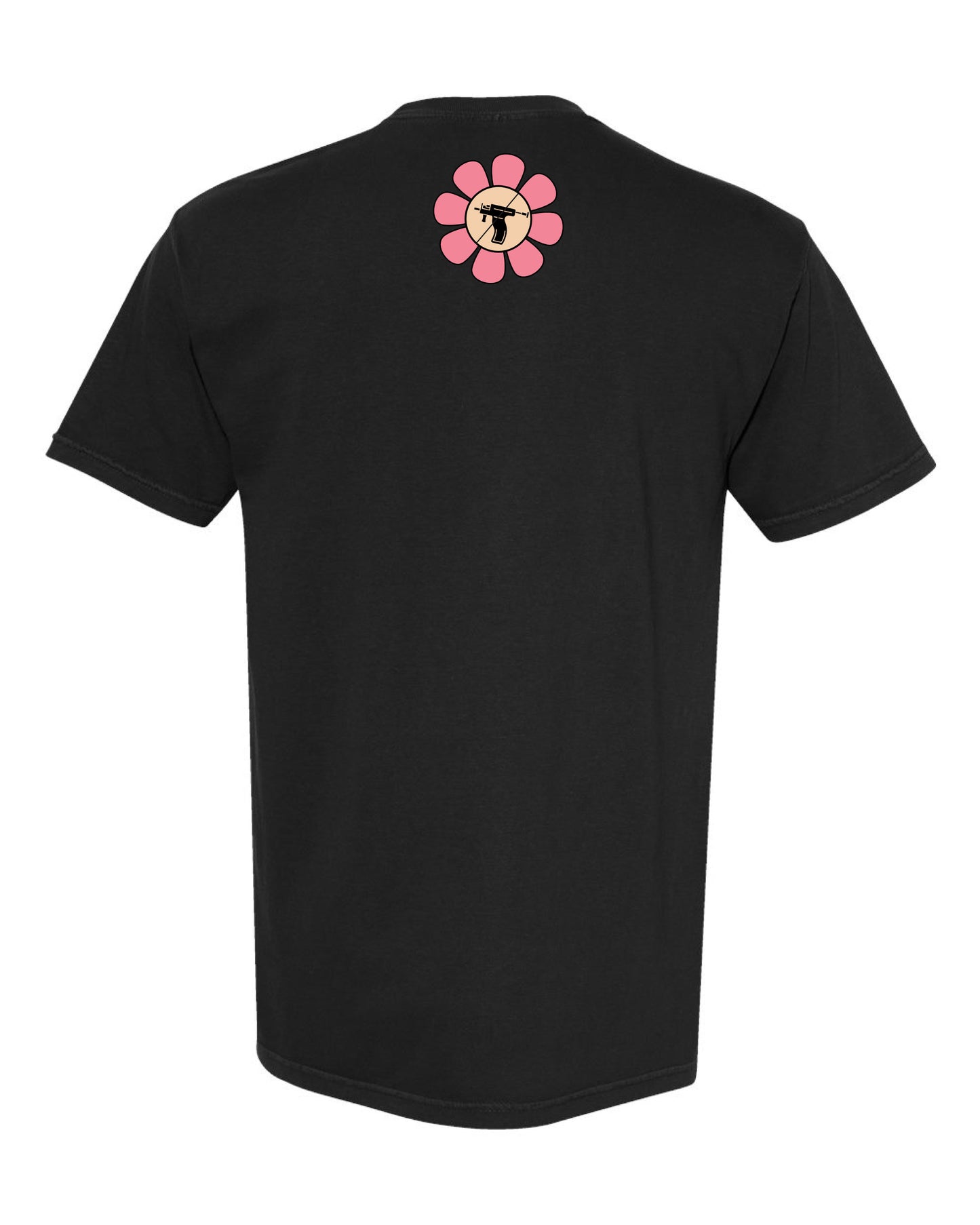 Embroidered Drop Piercing - Flower Gun - Comfort Colors Tee