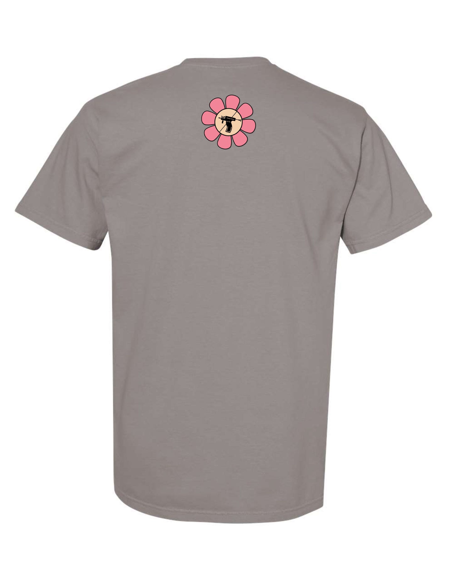 Embroidered Drop Piercing - Flower Gun - Comfort Colors Tee