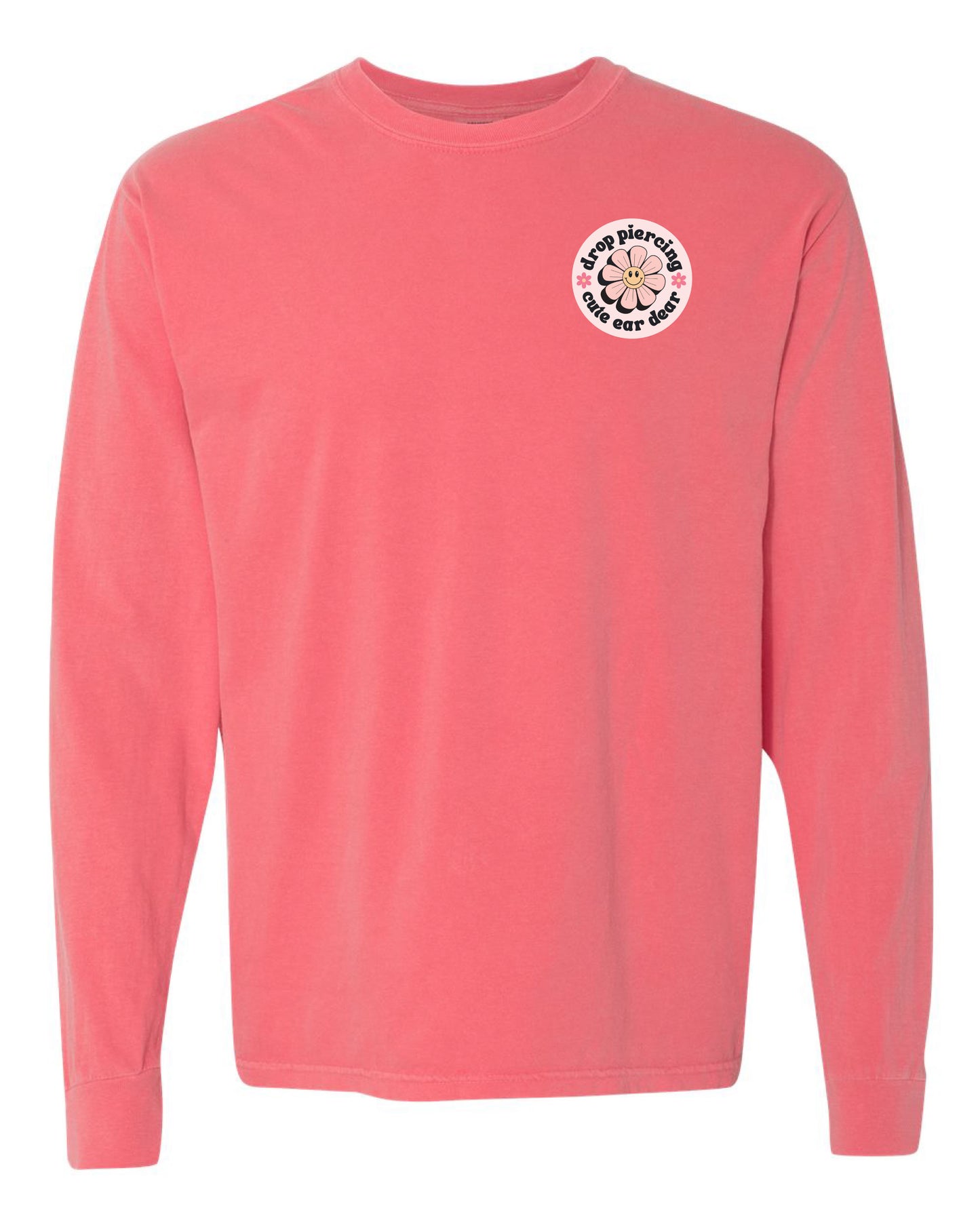 Drop Piercing - Logo - Long Sleeve Comfort Colors Tee