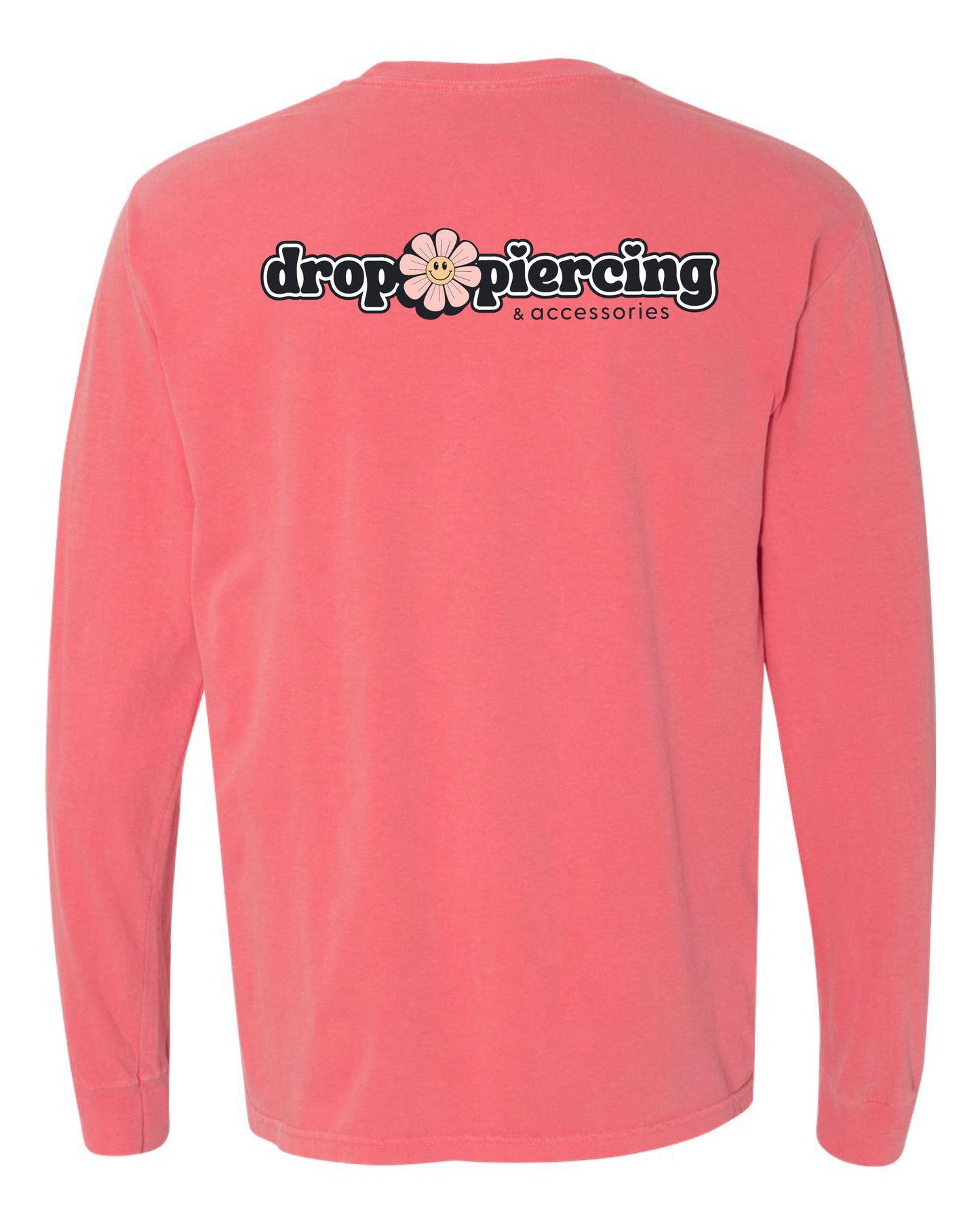 Drop Piercing - Logo - Long Sleeve Comfort Colors Tee