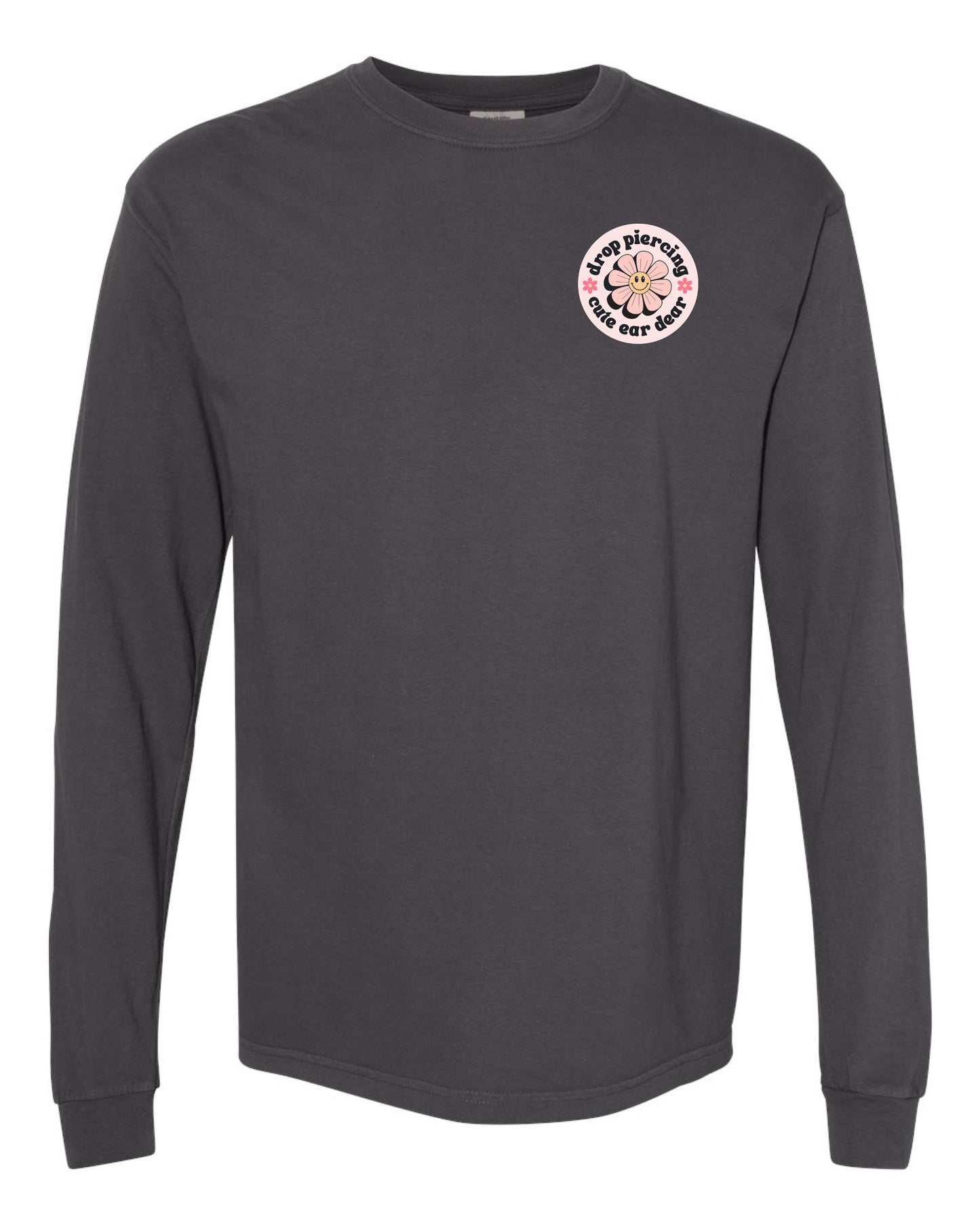 Drop Piercing - Logo - Long Sleeve Comfort Colors Tee