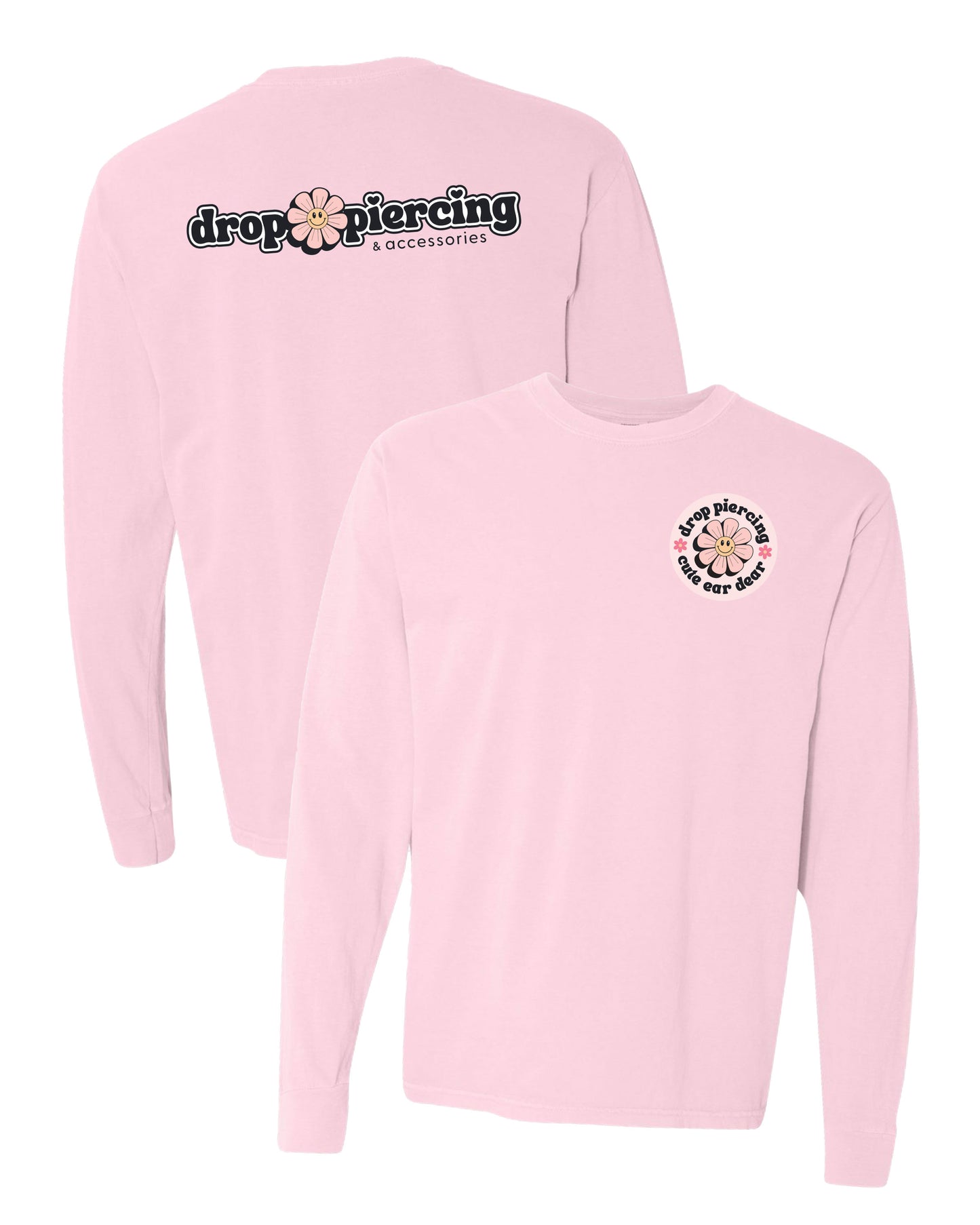 Drop Piercing - Logo - Long Sleeve Comfort Colors Tee