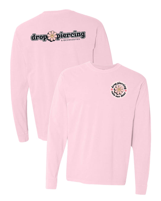 Drop Piercing - Logo - Long Sleeve Comfort Colors Tee