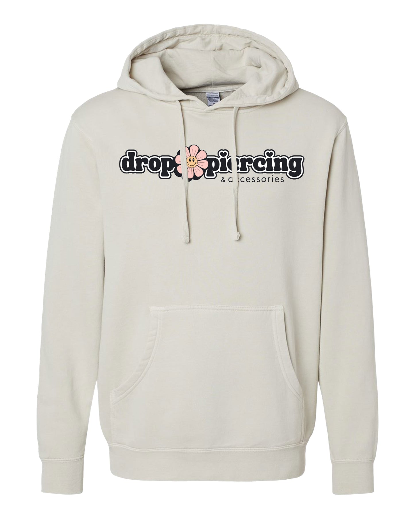Drop Piercing - Piercing Is a Work of Heart - Pigment Hoodie