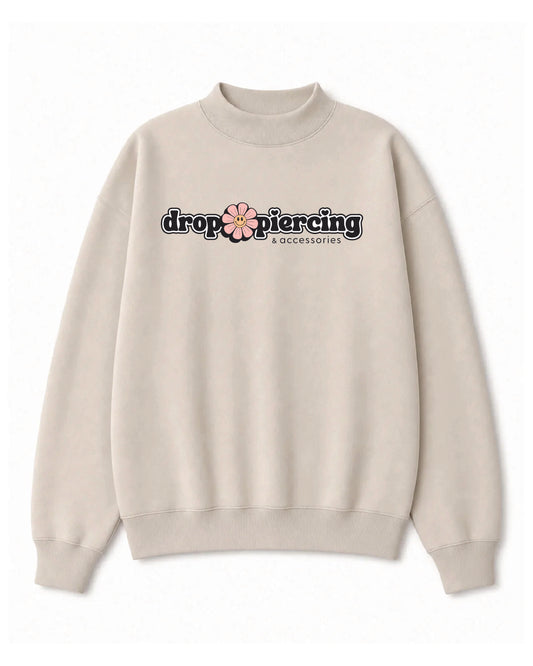 Drop Piercing - Printed - Main Logo - Women's Midweight Mock Neck Sweatshirt IND280MOCK