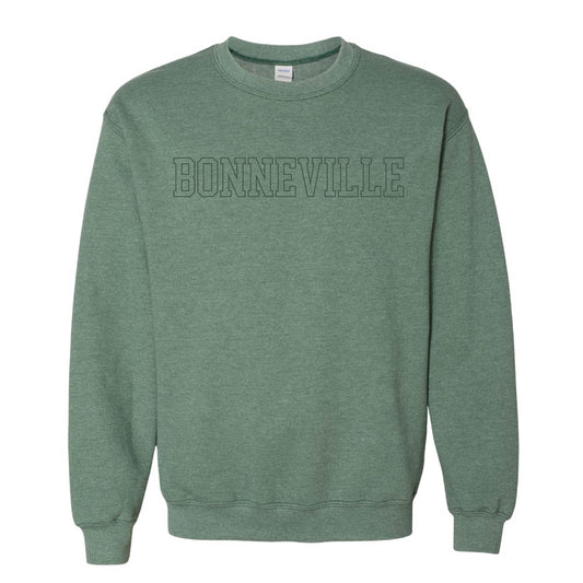 Embroidered BONNEVILLE tone-on-tone thread - BASIC Fleece