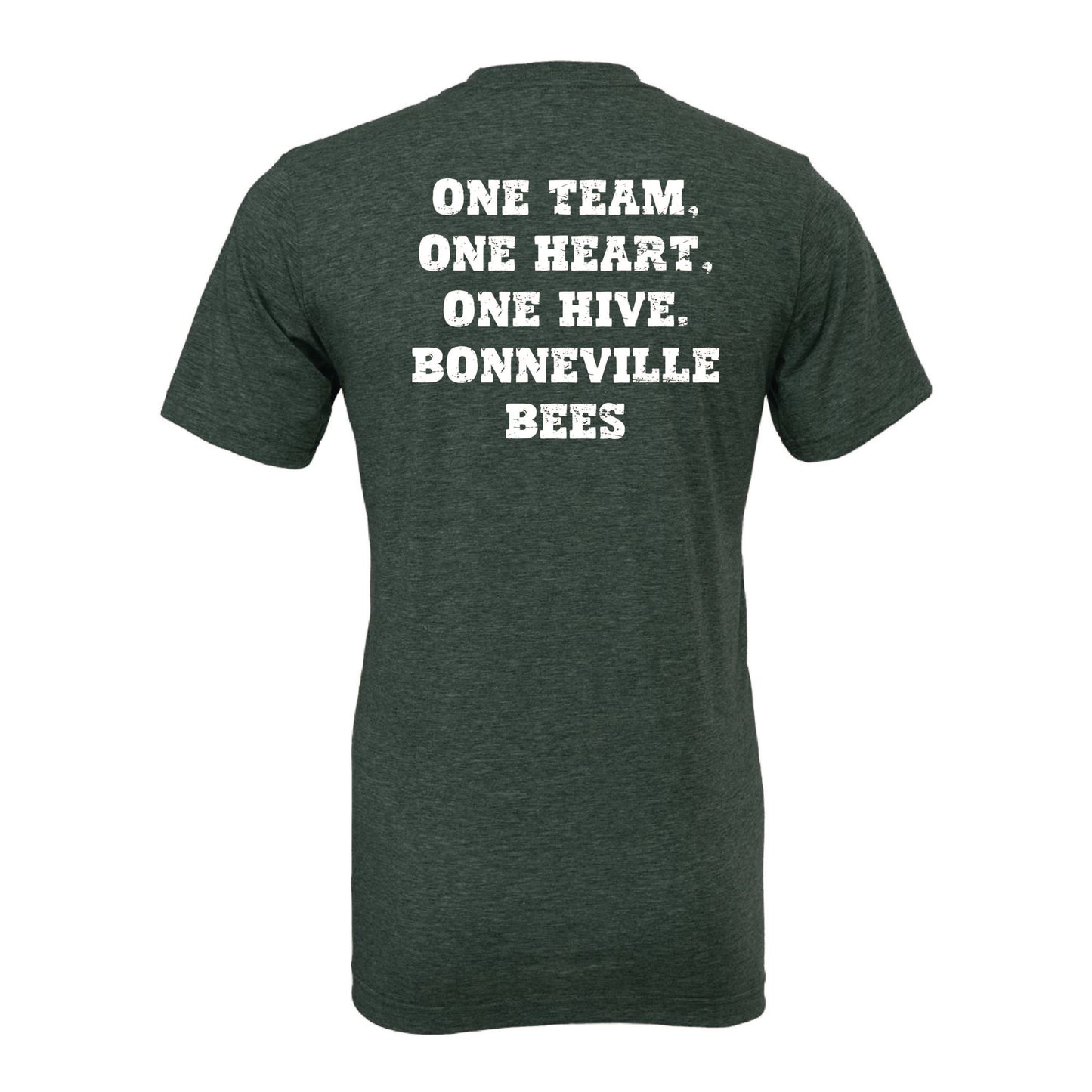 Bonneville Soccer Fan Gear - One Team, One Heart - Bella Canvas Tee