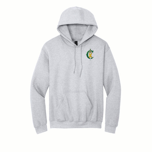 Calleum Conquers - Gildan Basic Fleece Hoodie - 18500 - Pocket Front & Back
