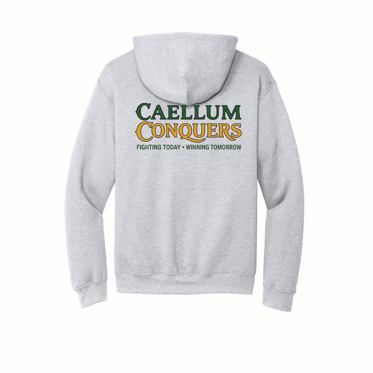 Calleum Conquers - Youth Gildan Basic Fleece Hoodie - 18500B - Pocket Front & Back