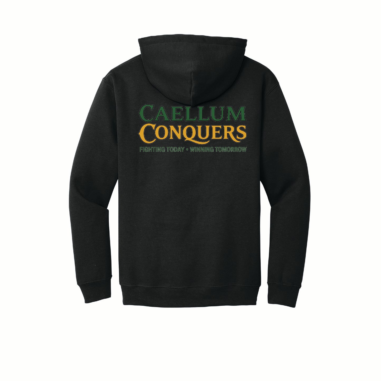 Calleum Conquers - Gildan Basic Fleece Hoodie - 18500 - Pocket Front & Back