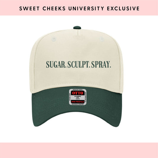 SUGAR. SCULPT. SPRAY. - Trucker Hat by Sweet Cheeks University