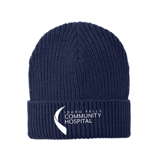 Embroidered Ribbed Beanie - Idaho Falls Community Hospital