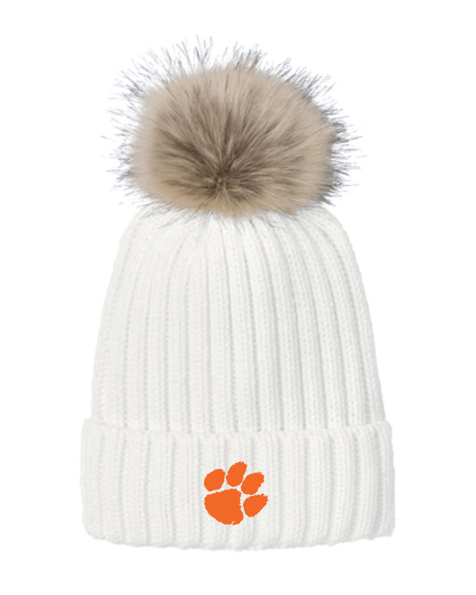 Idaho Falls Baseball - C990 Port Authority - Faux Fur Pom Beanie