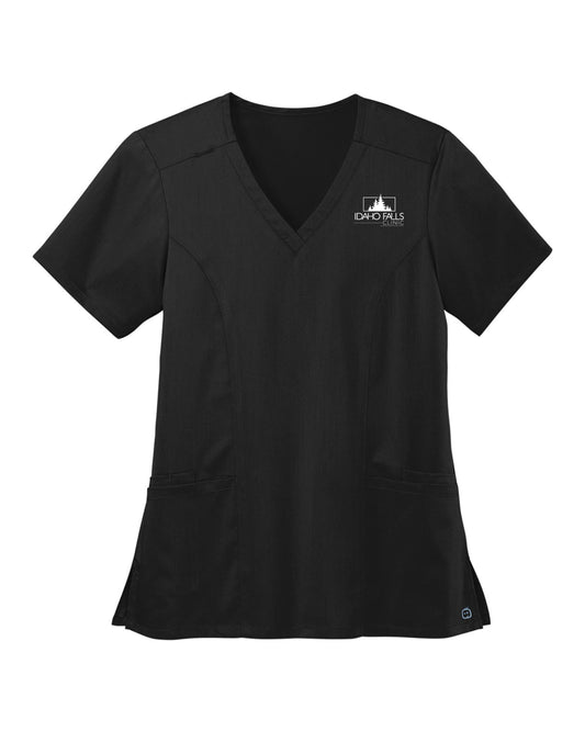Idaho Falls Clinic (pocket) - PREMIUM Scrubs Women's Premiere Flex V-neck Top