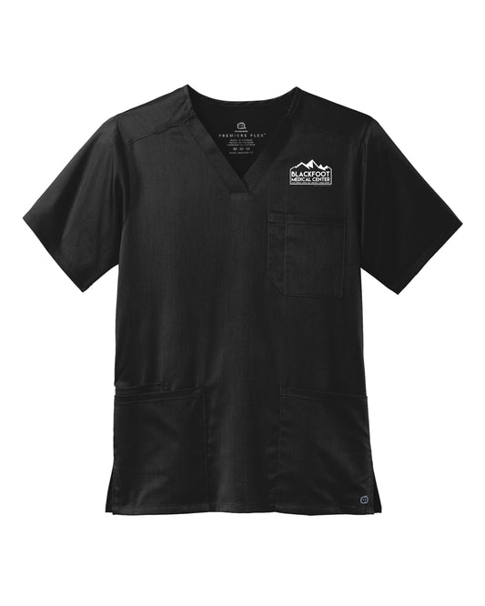 Blackfoot Medical Center (pocket) - PREMIUM Scrubs Men's Premiere Flex V-neck Top