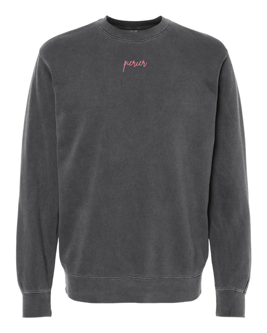 Embroidered Drop Piercing - Piercer - Pigment Crewneck