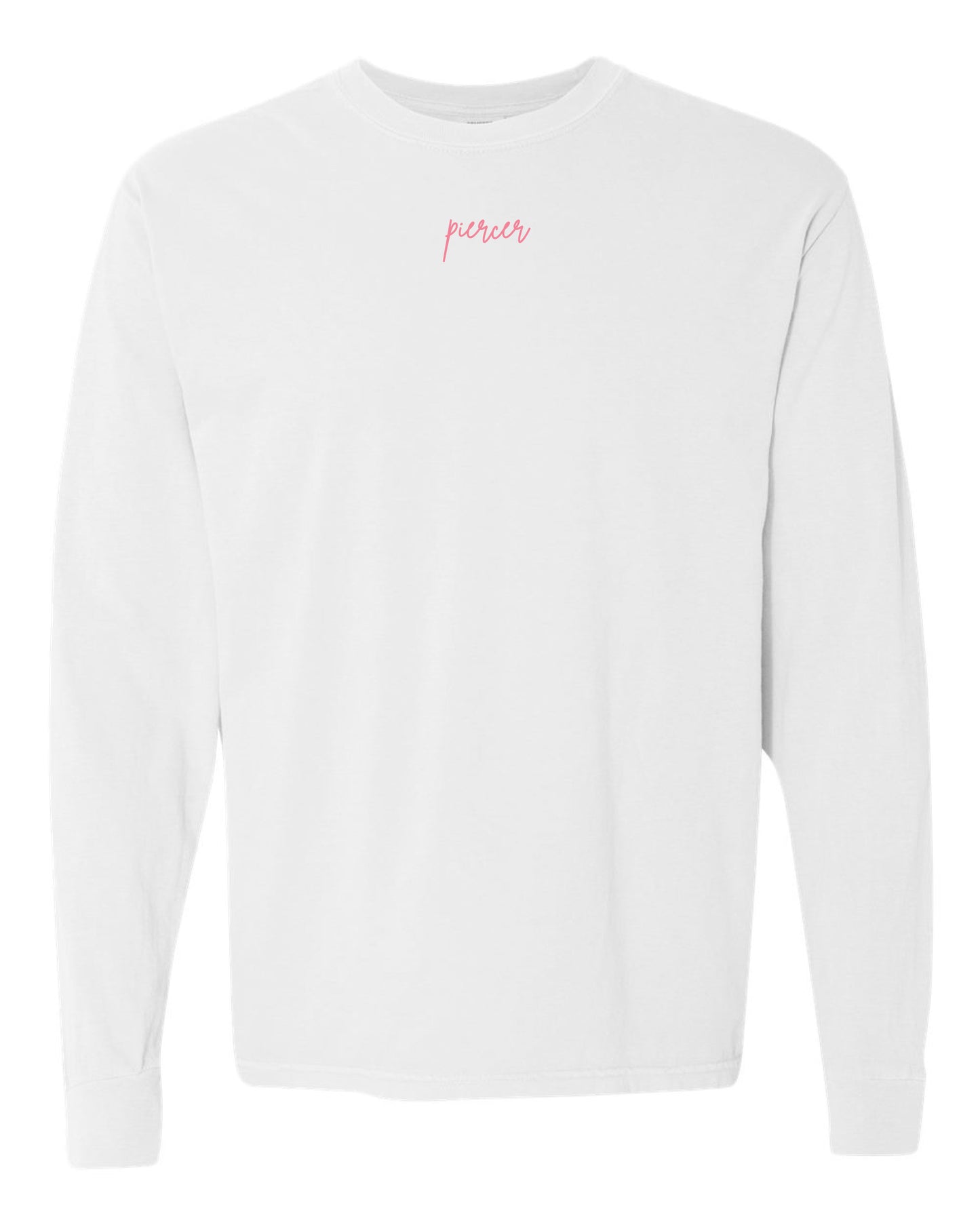 Embroidered Drop Piercing - Piercer - Long Sleeve Comfort Colors Tee