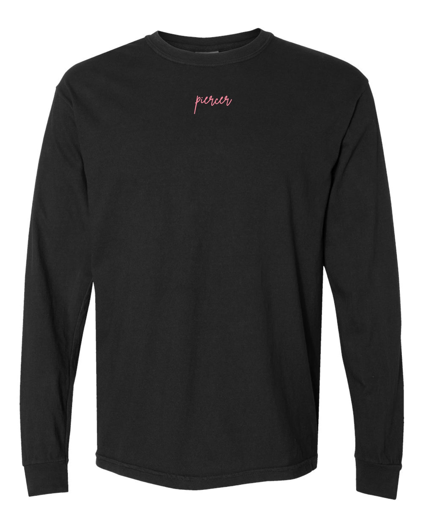 Embroidered Drop Piercing - Piercer - Long Sleeve Comfort Colors Tee