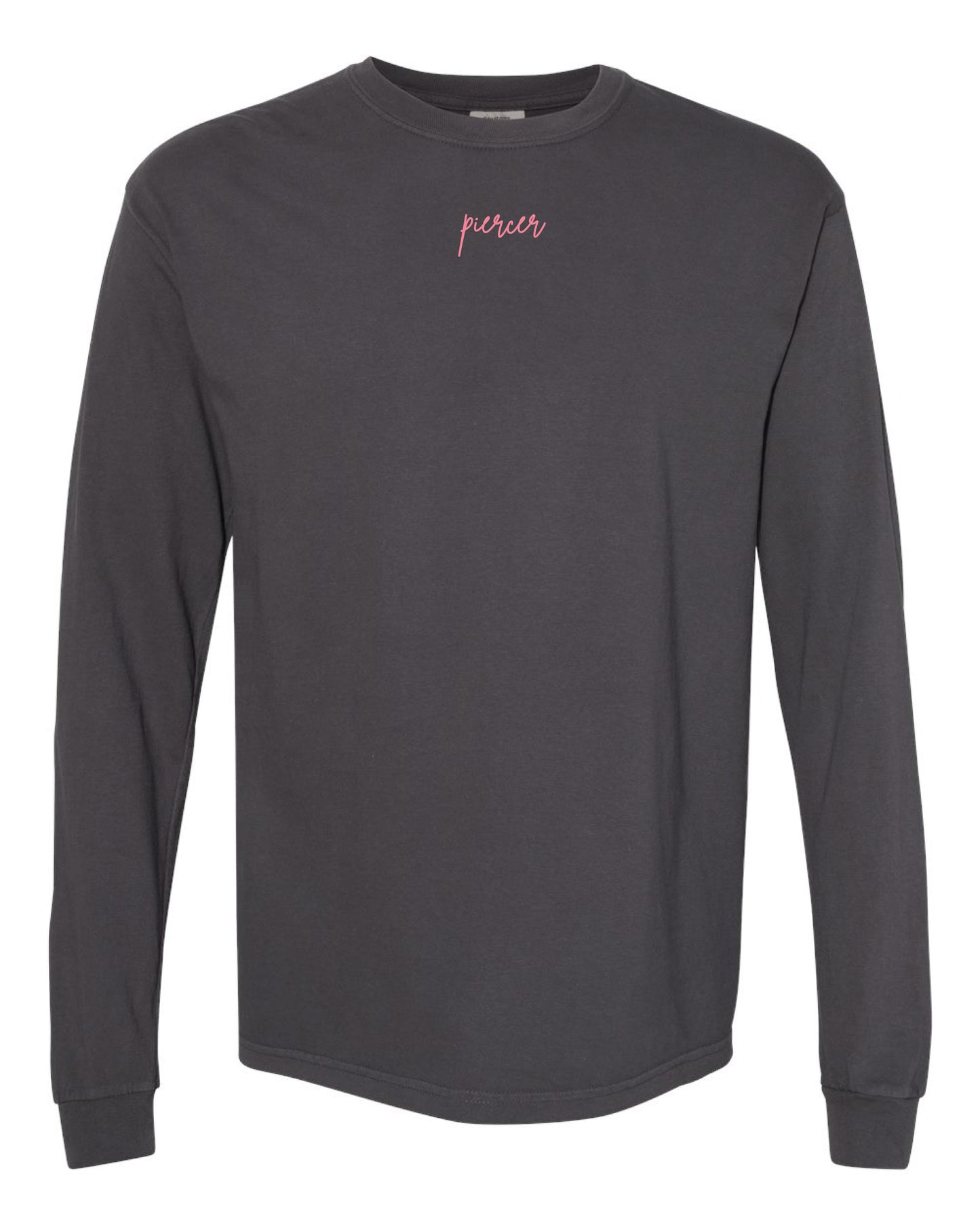 Embroidered Drop Piercing - Piercer - Long Sleeve Comfort Colors Tee