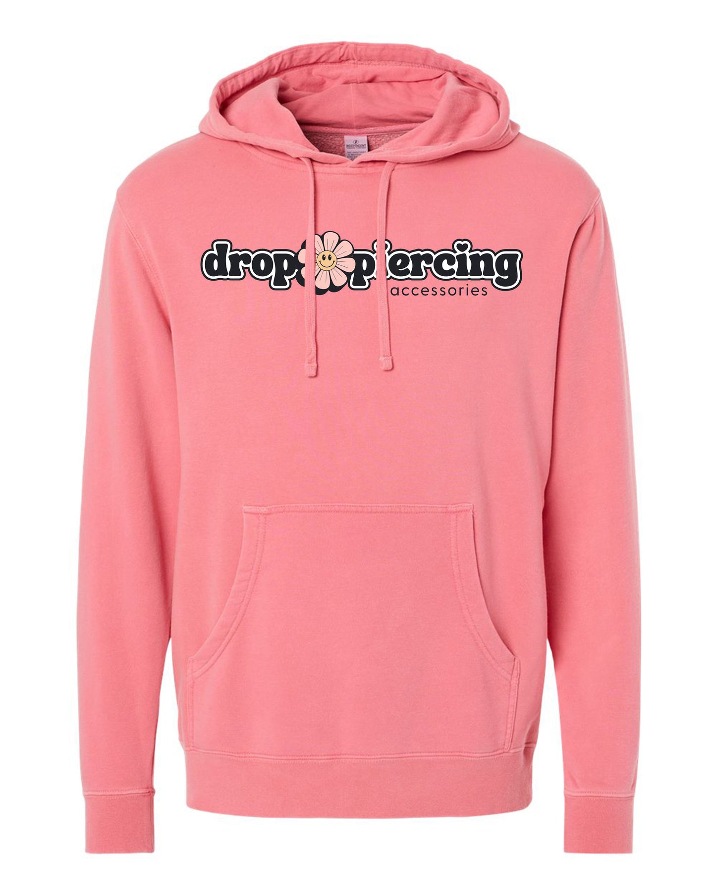 Drop Piercing - Piercing Is a Work of Heart - Pigment Hoodie