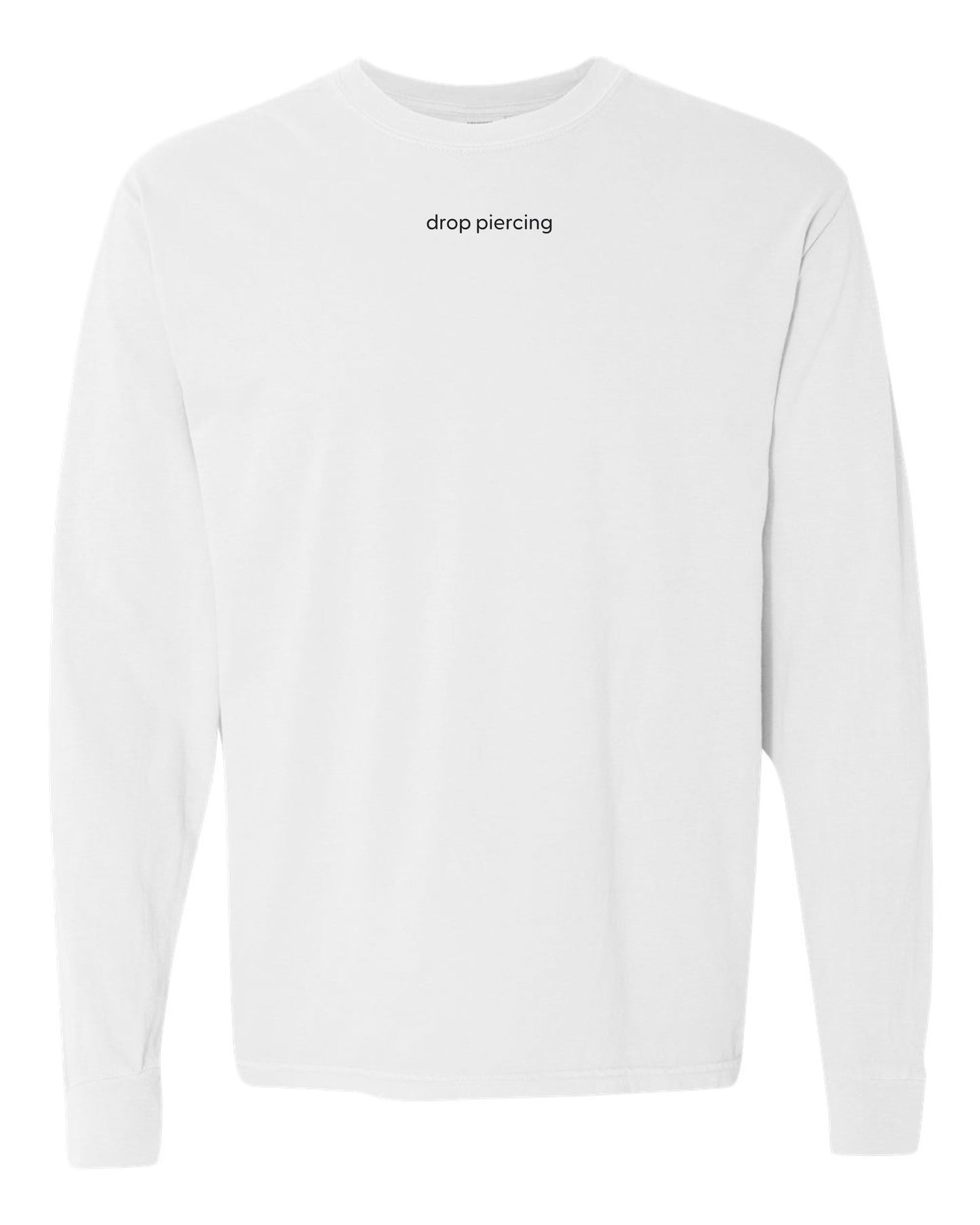 Embroidered Drop Piercing - Piercings For Every Girl - Long Sleeve Comfort Colors Tee