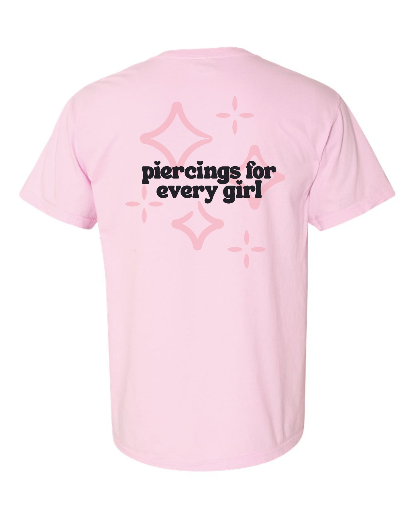 Embroidered Drop Piercing - Piercings For Every Girl - Comfort Colors Tee