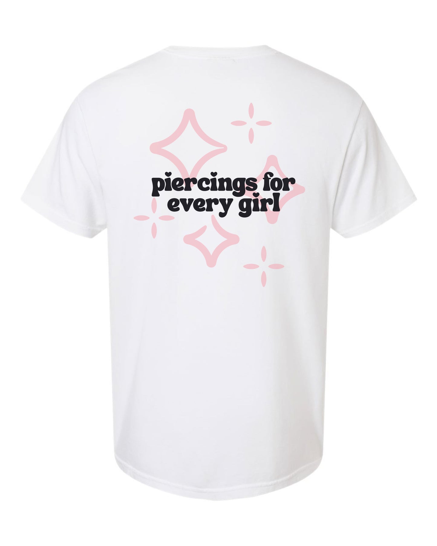 Embroidered Drop Piercing - Piercings For Every Girl - Comfort Colors Tee